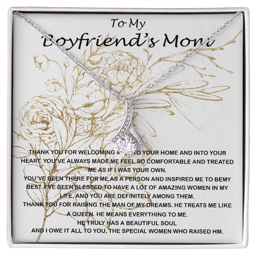 Mom Necklace, Mother-In-Law Necklace, To My Boyfriend's Mom Necklace, Gift For Boyfriend's Mom Mother's Day Necklace, Mother's Day Alluring Beautiful Necklace