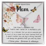 Mom Necklace Gift - To My Mom - Twists & Turns Gift Set Mom Necklace Mother's Day Alluring Beautiful Necklace