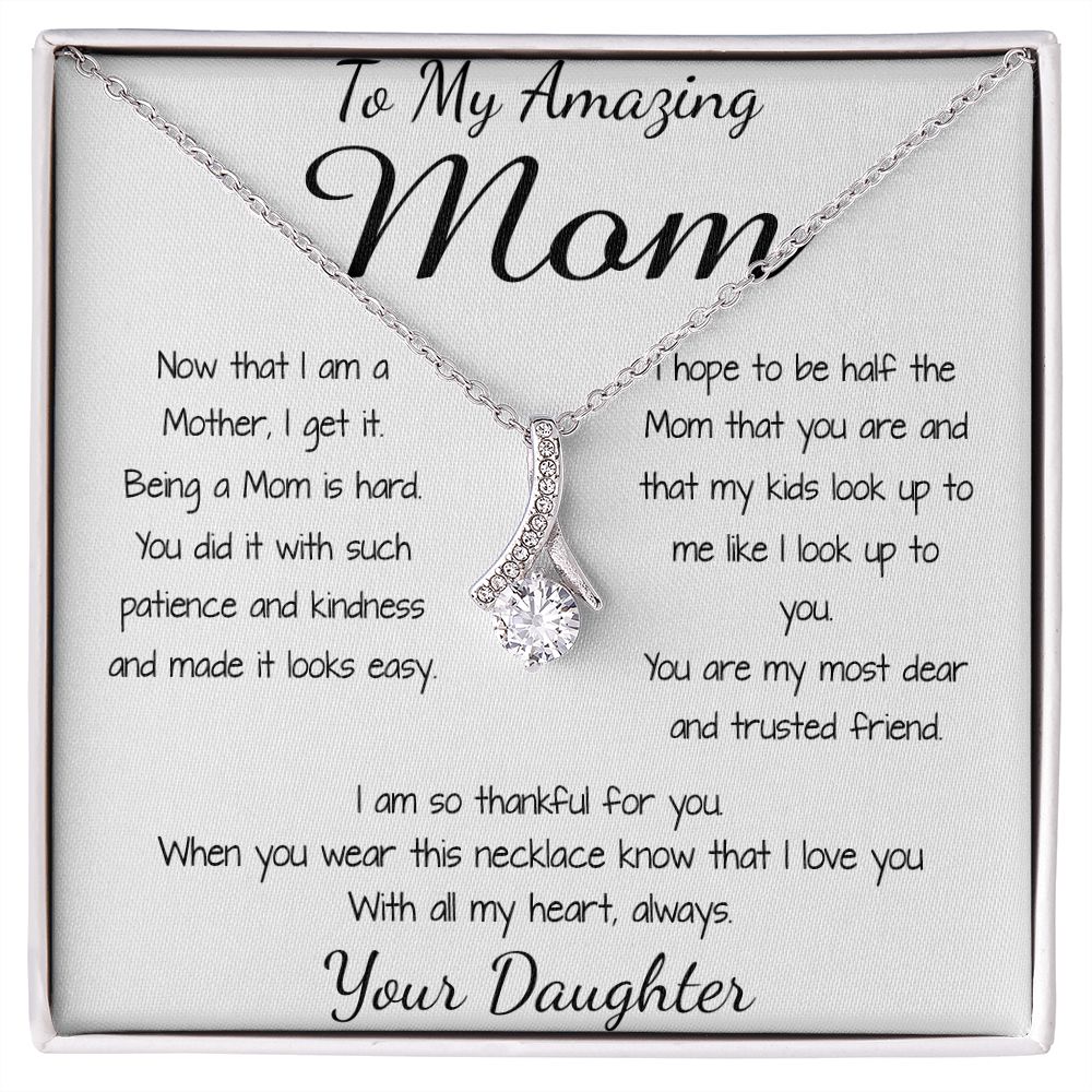 Mom Necklace - To My Amazing Mom Gorgeous Necklace for Mom from Daughter Mother's Day Gift Mother's Day Alluring Beautiful Necklace