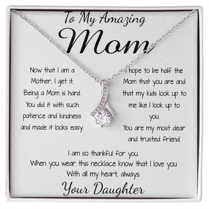Mom Necklace - To My Amazing Mom Gorgeous Necklace for Mom from Daughter Mother's Day Gift Mother's Day Alluring Beautiful Necklace