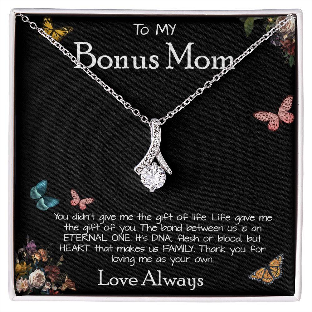 To My Bonus Mom Necklace Love Always Greatest Mother's Day Gift Necklace Mother's Day Alluring Beautiful Necklace