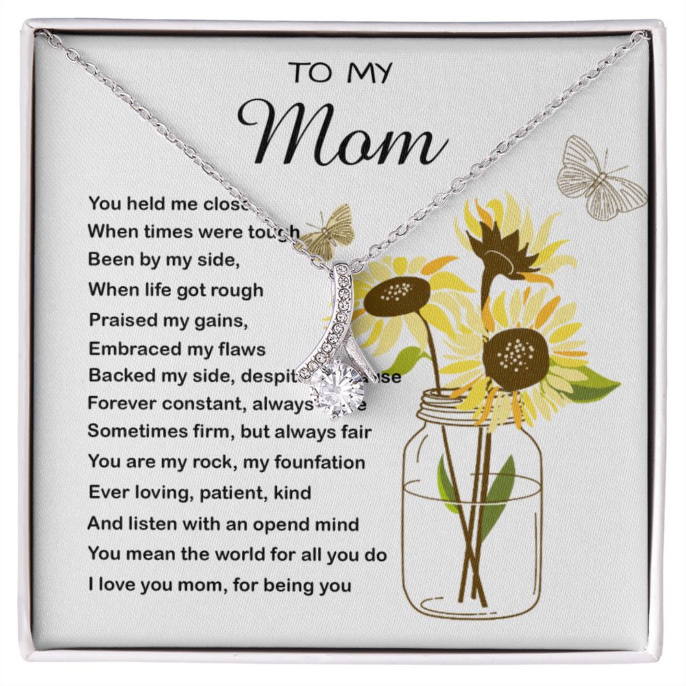 Mom Necklace Gift - To My Mom - You Mean The World For All You Do Mother's Day Necklace Mother's Day Alluring Beautiful Necklace