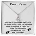 Mom Necklace, Mom To Be Necklace, Pregnancy Gift For Mom To Be, Mommy Present From Unborn Baby, Gift For Expecting Moms, Mother's Day Alluring Beautiful Necklace