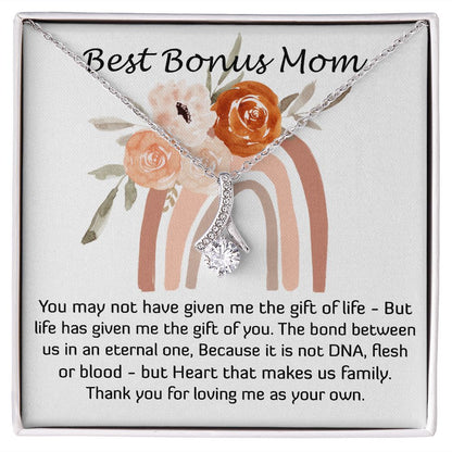 Mom Necklace, Best Mother's Day Gift - Stepmom Necklace, Bonus Mom Necklace Gift For Stepmom Neckalce, Mother's Day Alluring Beautiful Necklace