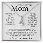 To My Loving Mom Necklace You're The World Necklace Gift For Mom From Son Mother's Day Alluring Beautiful Necklace