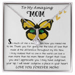 Mom Necklace Gift - To My Amazing Mom - From Son - Beautiful Gift Set Mom Necklace Mother's Day Alluring Beautiful Necklace