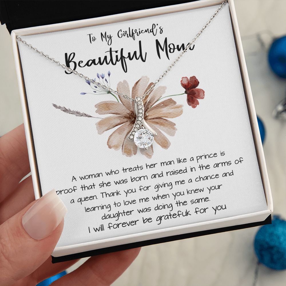 Mom Necklace Gift, To My Girlfriend's Mom Neckalce, Gift For Girlfriend's Mom, Mother Of The Bride, Mother's Day Alluring Beautiful Necklace
