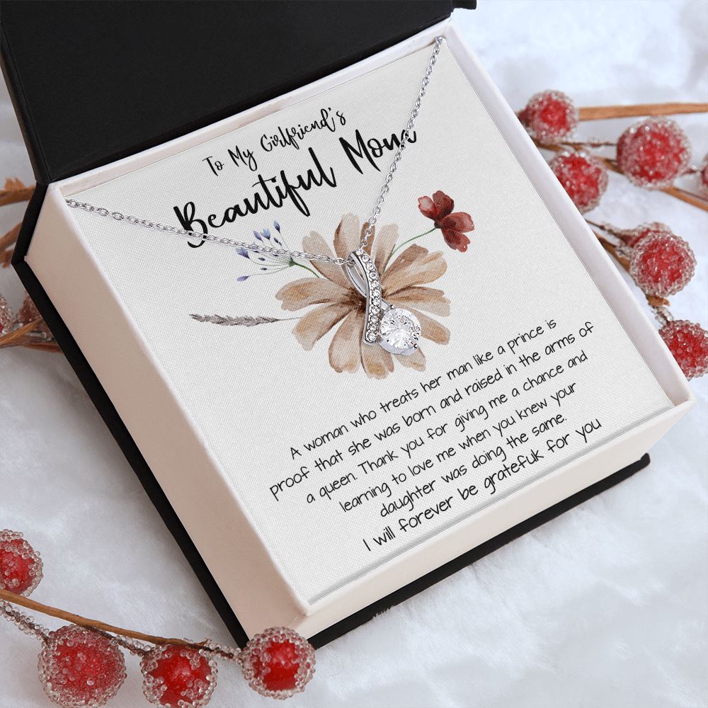 Mom Necklace Gift, To My Girlfriend's Mom Neckalce, Gift For Girlfriend's Mom, Mother Of The Bride, Mother's Day Alluring Beautiful Necklace