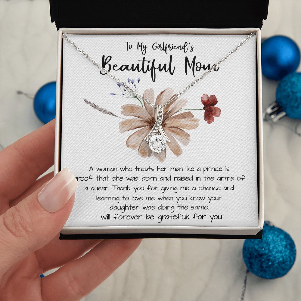 Mom Necklace Gift, To My Girlfriend's Mom Neckalce, Gift For Girlfriend's Mom, Mother Of The Bride, Mother's Day Alluring Beautiful Necklace
