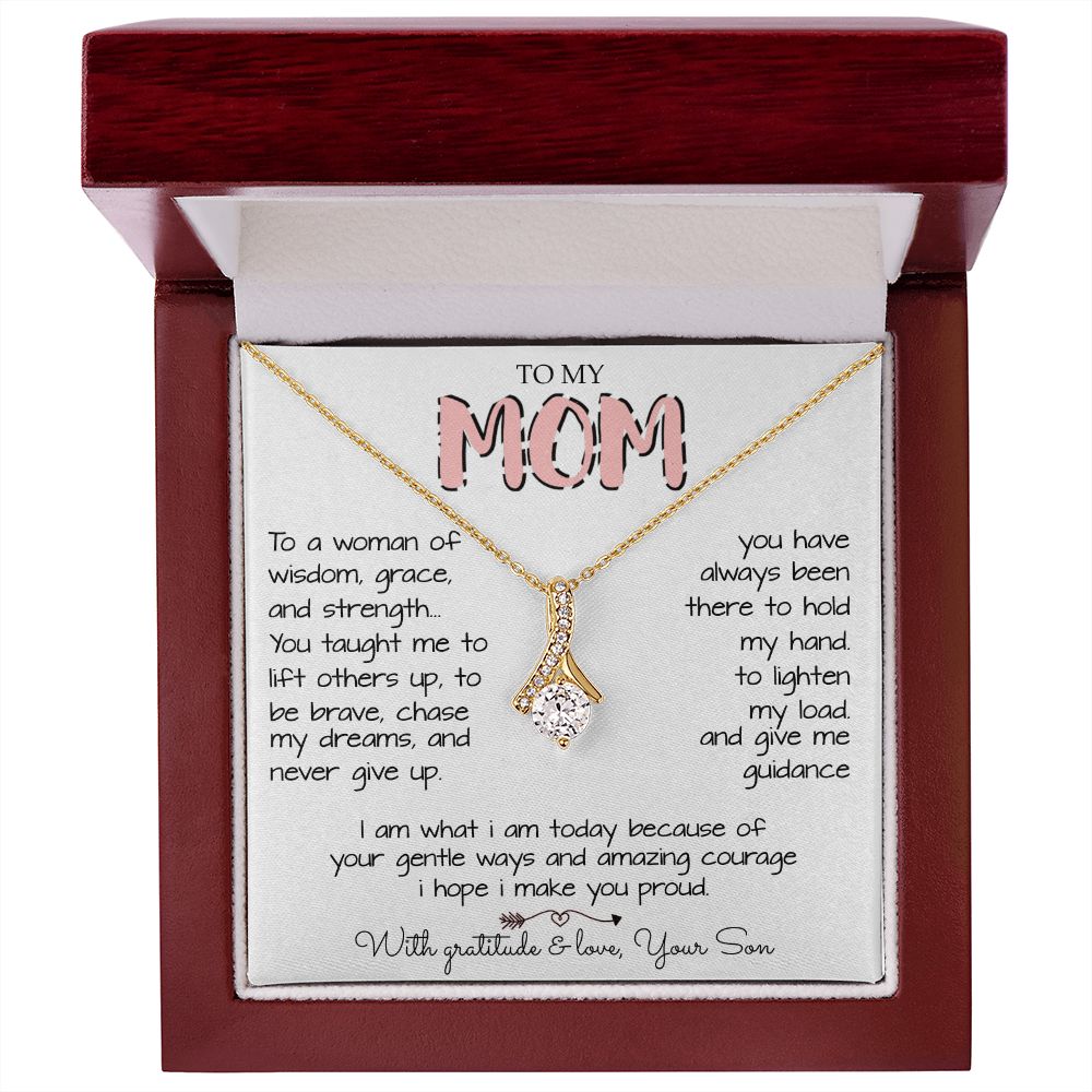 To My Mom Necklace To A Woman Of Wisdom Gift For Mom From Son Mother's Day Alluring Beautiful Necklace