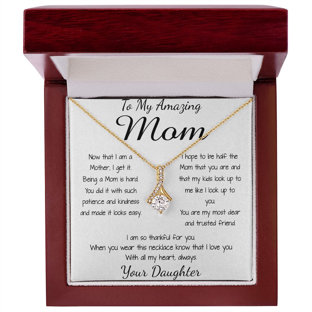 Mom Necklace - To My Amazing Mom Gorgeous Necklace for Mom from Daughter Mother's Day Gift Mother's Day Alluring Beautiful Necklace