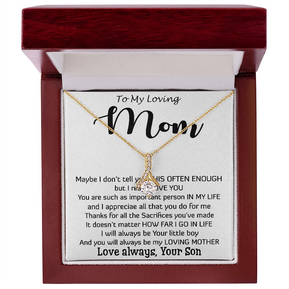 To My Loving Mom - Important Person In My Life Mother's Day Gift From Son Alluring Beautiful Necklace