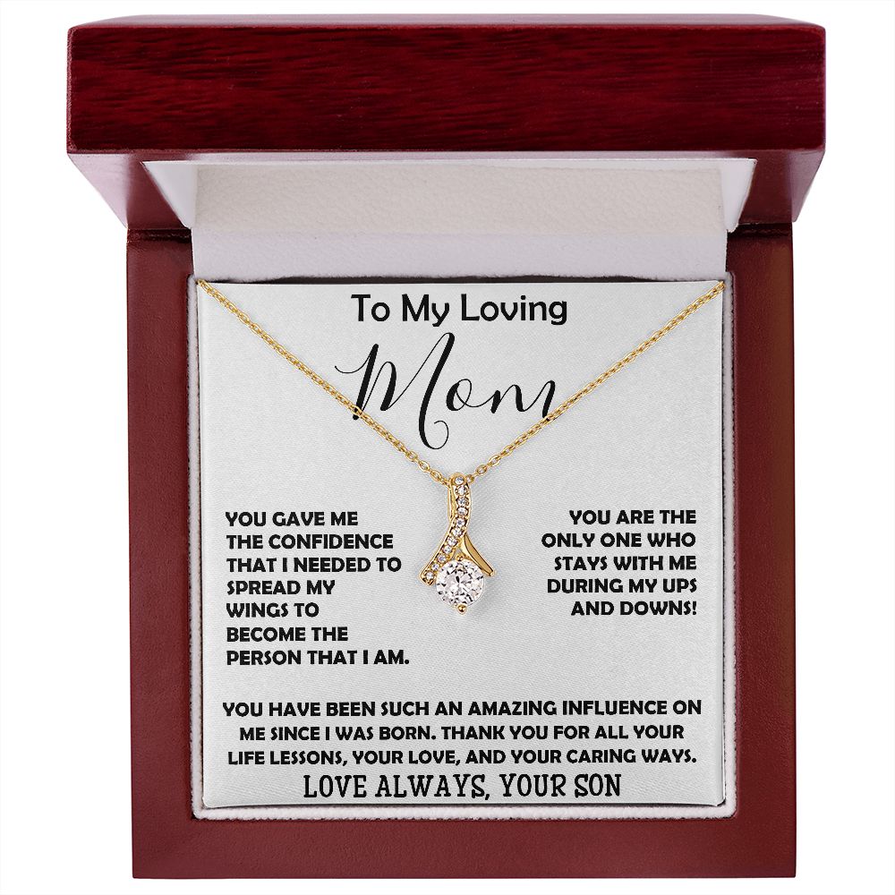 To My Loving Mom - Love Always Your Son Necklace, Mother's Day Alluring Beautiful Necklace