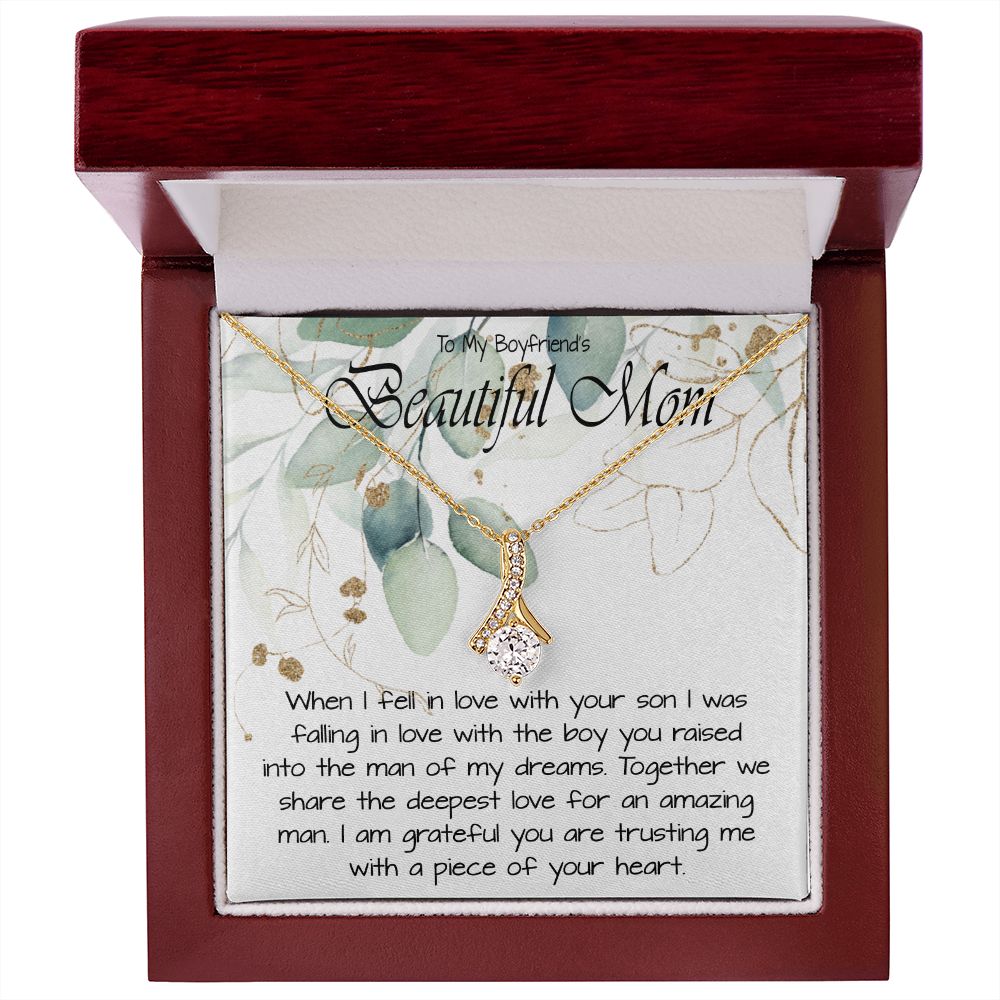 Boyfriend’s Mom Necklace, Gift For Boyfriend’s Mom, To My Boyfriends Mom Necklace Mother's Day Alluring Beautiful Necklace