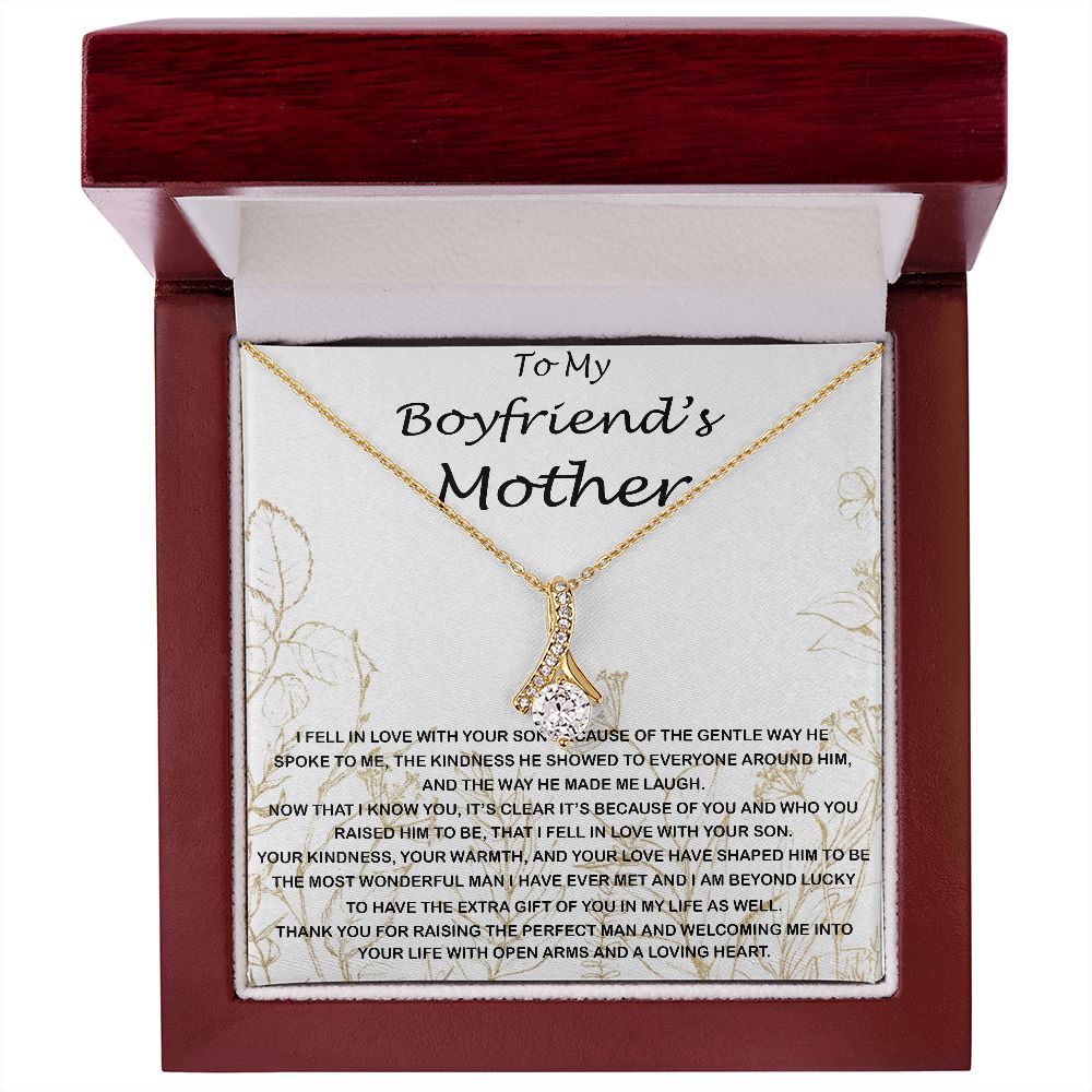 Mom Necklace, Mother-In-Law Necklace, To My Boyfriend's Mom Gift Necklace, Gift For Boyfriend's Mom Birthday Necklace, Mother's Day Alluring Beautiful Necklace