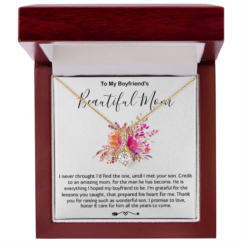 Mother-In-Law Necklace, Necklace Gift For Boyfriend's Mom, To My Boyfriend's Mom Gift, Future Mother-In-Law, Mother's Day Alluring Beautiful Necklace