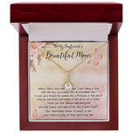To My Boyfriend's Beautiful Mom Necklace - The Boy You Raised Into An Incredible Man - Necklace Gift For Boyfriend's Mom, Mother's Day Necklace Mother's Day Alluring Beautiful Necklace