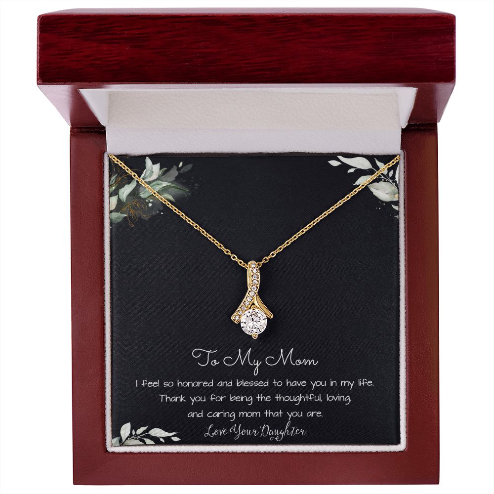To My Mom Necklace -Mother's Day Gift For Mom From Son, Thank You Mom Mother's Day Alluring Beautiful Necklace