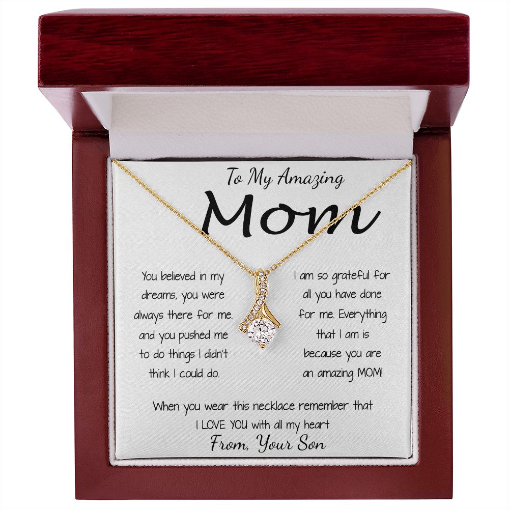 Mom Necklace - To Mom Necklace, Gift for Mom from Son Mother's Day Alluring Beautiful Necklace