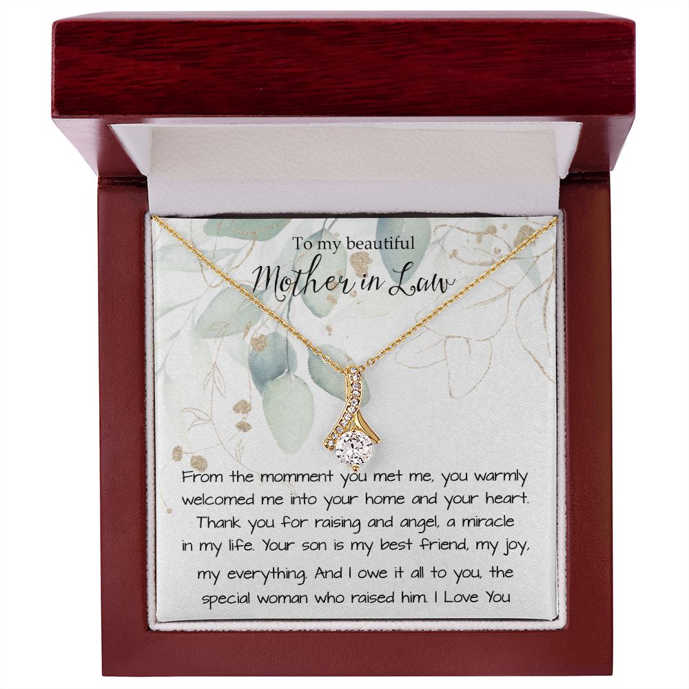 Mother-In-Law Necklace, Best Mother In Law Birthday Necklace, To My Mother In Law Necklace Mother's Day Alluring Beautiful Necklace