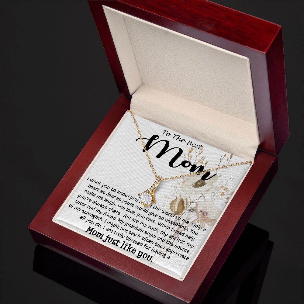 Mom Necklace, Best Mother's Day Gift - To My Mom Best Necklace, Mother's Day Alluring Beautiful Necklace