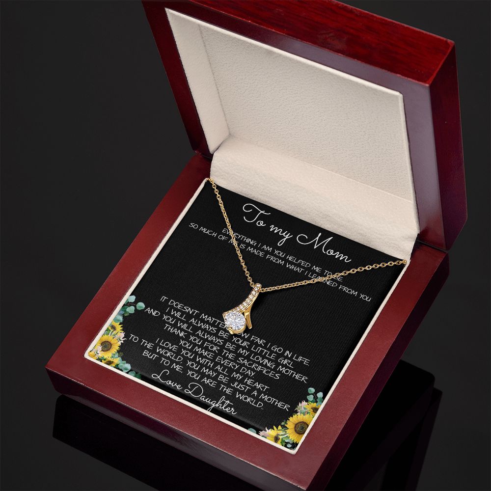 To My Mom Necklace You Are The World Mother Gift Necklace Mother's Day Alluring Beautiful Necklace