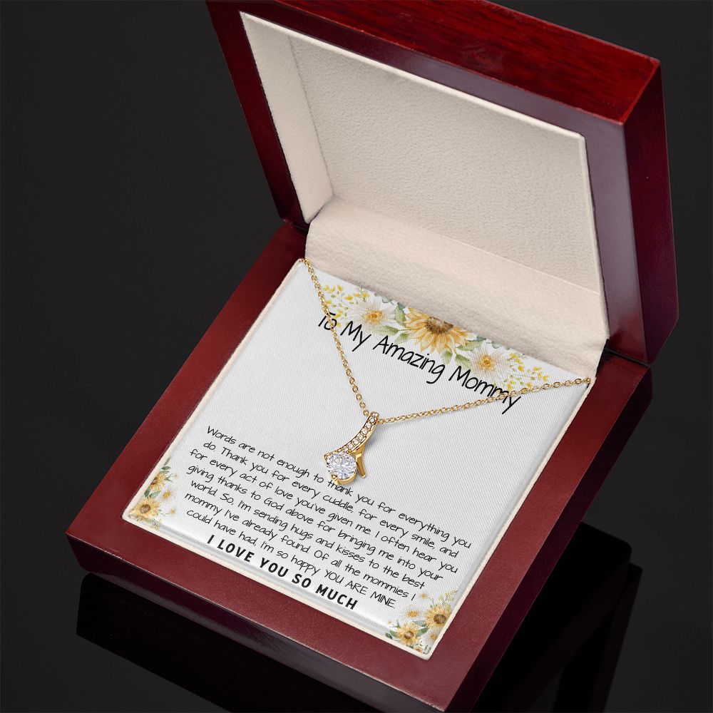 Mommy Necklace, To My Amazing Mommy Gift Necklace, 1st Mother’s Day Present For New Mom From New Born Baby, Sentimental Gift From Baby To Mom, New Mommy Gift Mother's Day Alluring Beautiful Necklace
