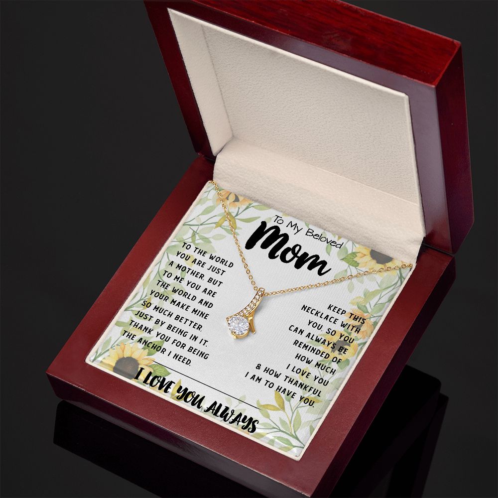 To My Mom - You Are The World Mother's Day Necklace, Mother's Day Alluring Beautiful Necklace