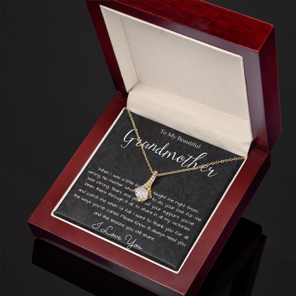 Grandmother Necklace, To My Beautiful Grandmother Necklace, Mother's Day Gift For Grandma Grandmother, Thank You Mother's Day Alluring Beautiful Necklace