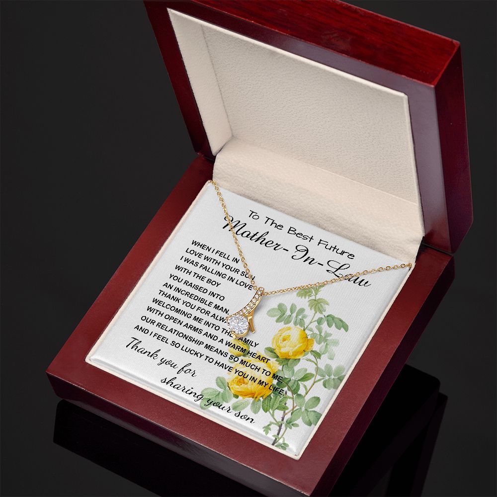 Mother-In-Law Necklace, Thank You To Mother-In-Law Necklace Gift, Mother's Day Alluring Beautiful Necklace