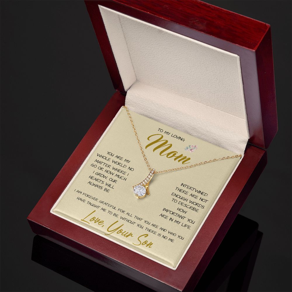 To My Loving Mom Necklace You Are Important To Me Gift For Her Mother's Day Mother's Day Necklace Mother's Day Alluring Beautiful Necklace