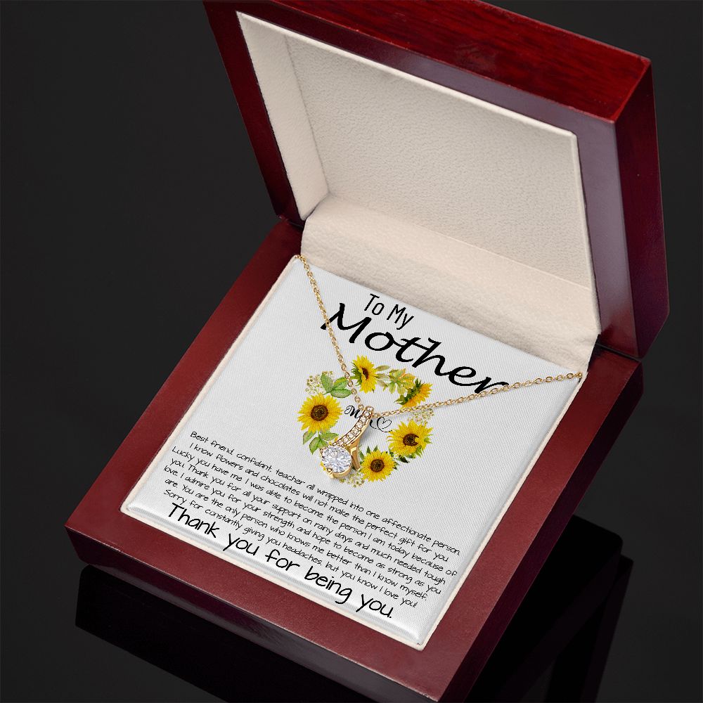 Mom Necklace, To My Mother Necklace Gift For Mom, Mother's Day Necklace From Daughter Son, Mother's Day Alluring Beautiful Necklace