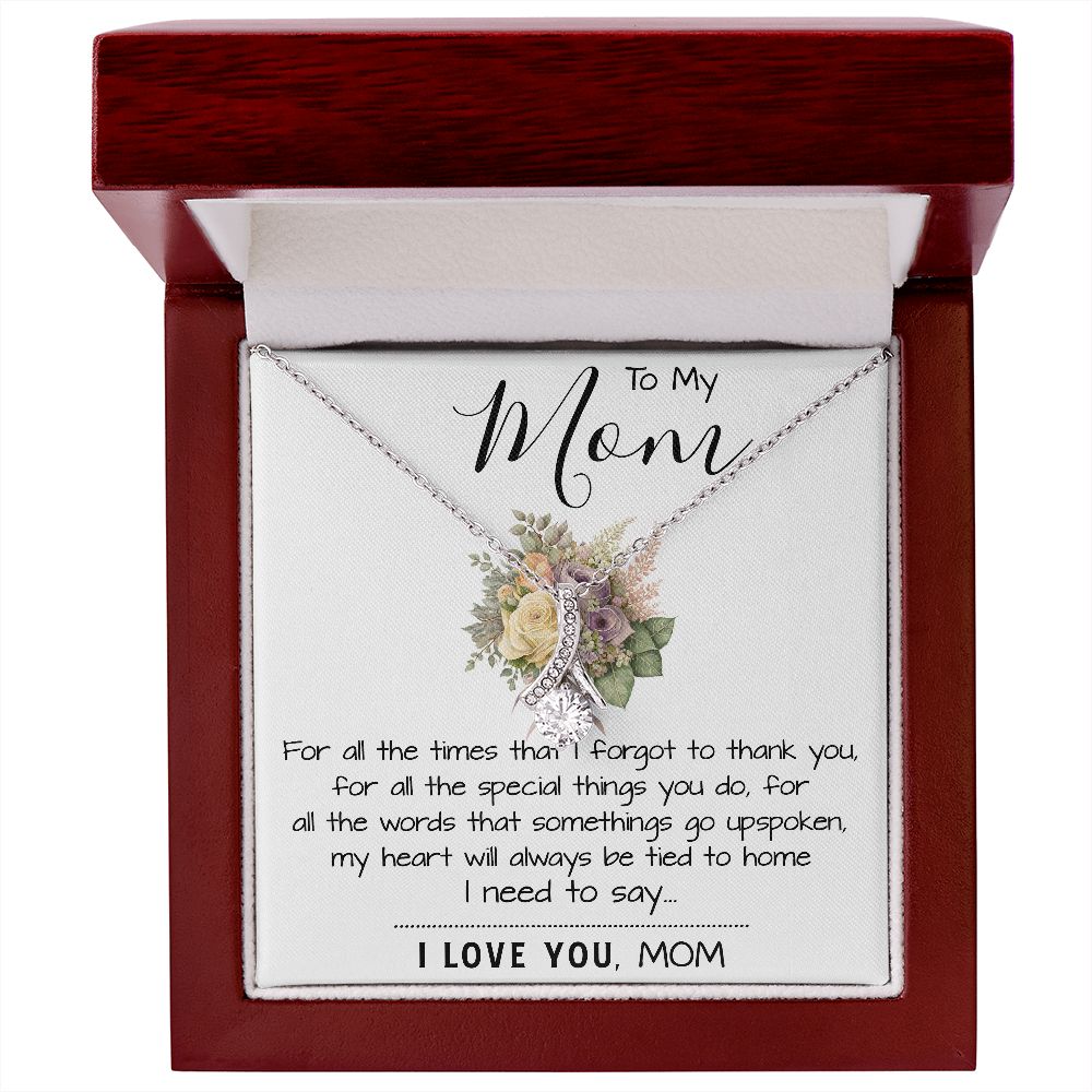 To My Mom - I Love You Mom, Mother's Day Necklace, Mother's Day Alluring Beautiful Necklace