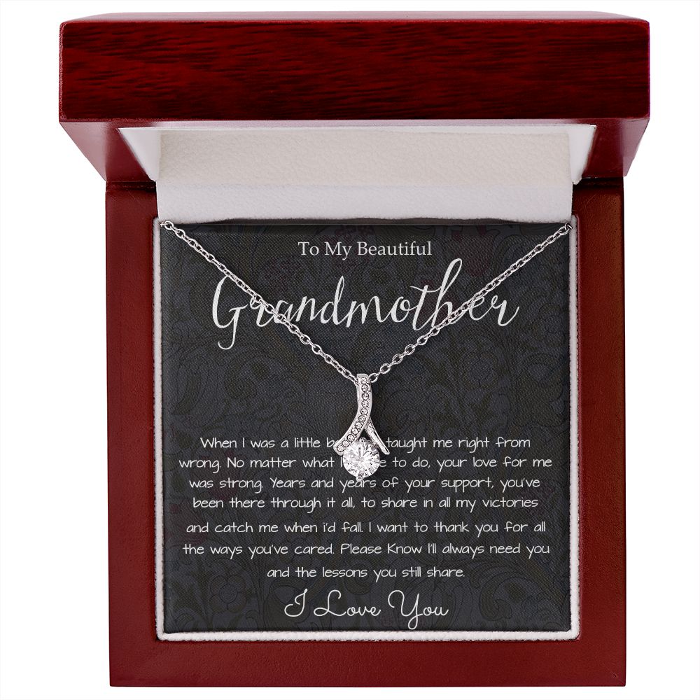 Grandmother Necklace, To My Beautiful Grandmother Necklace, Mother's Day Gift For Grandma Grandmother, Thank You Mother's Day Alluring Beautiful Necklace