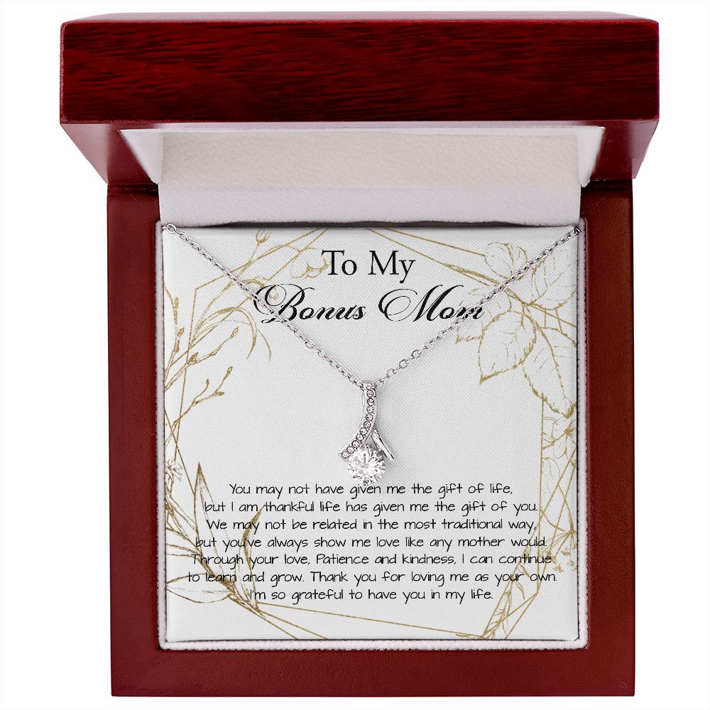 Stepmom Necklace, Bonus Mom Necklace, Step Mother Gift From Bride, Mother's Day Gift For Step Mom Necklace, Mother's Day Alluring Beautiful Necklace