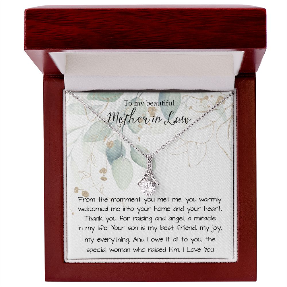Mother-In-Law Necklace, Best Mother In Law Birthday Necklace, To My Mother In Law Necklace Mother's Day Alluring Beautiful Necklace
