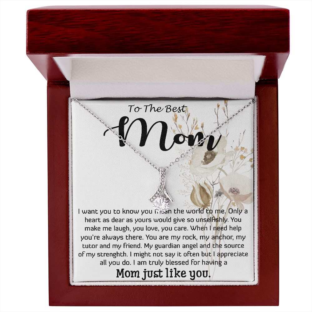 Mom Necklace, Best Mother's Day Gift - To My Mom Best Necklace, Mother's Day Alluring Beautiful Necklace