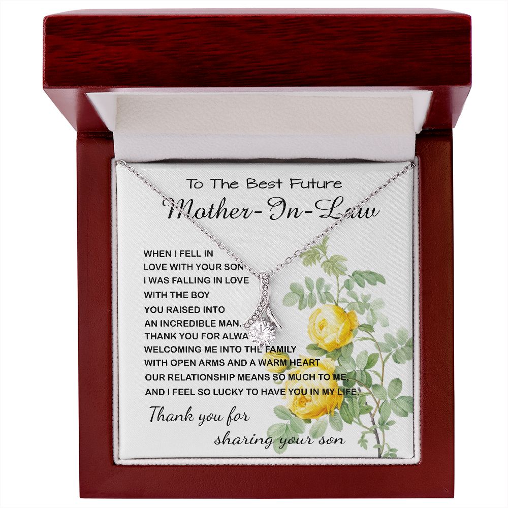 Mother-In-Law Necklace, Thank You To Mother-In-Law Necklace Gift, Mother's Day Alluring Beautiful Necklace