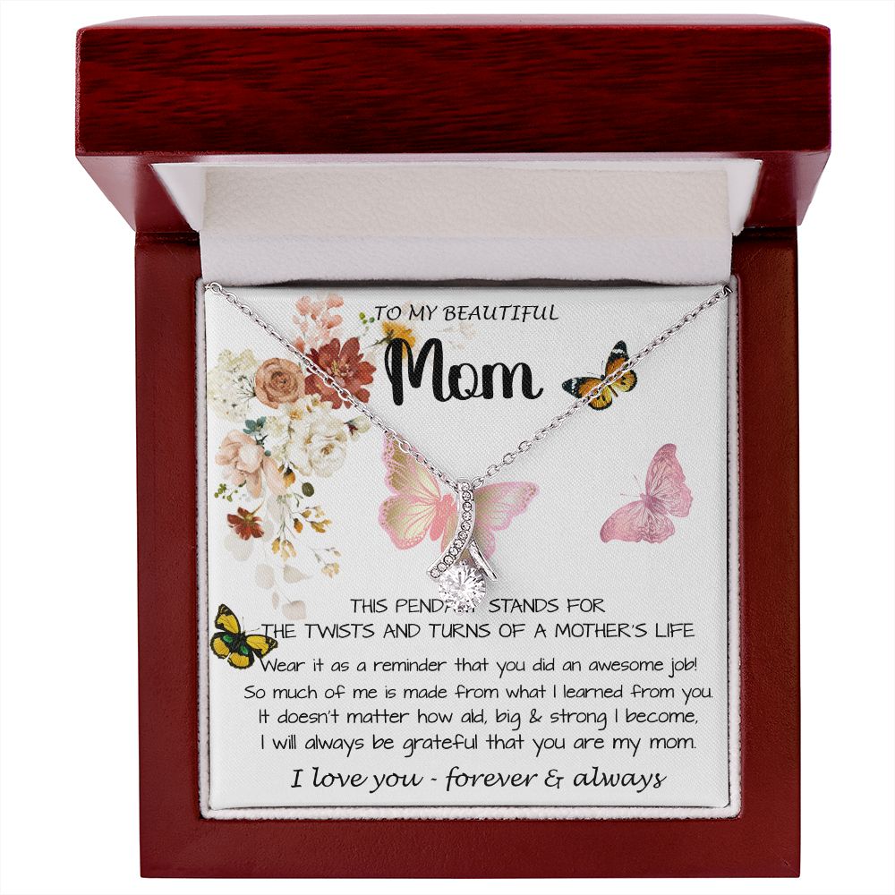Mom Necklace Gift - To My Mom - Twists & Turns Gift Set Mom Necklace Mother's Day Alluring Beautiful Necklace