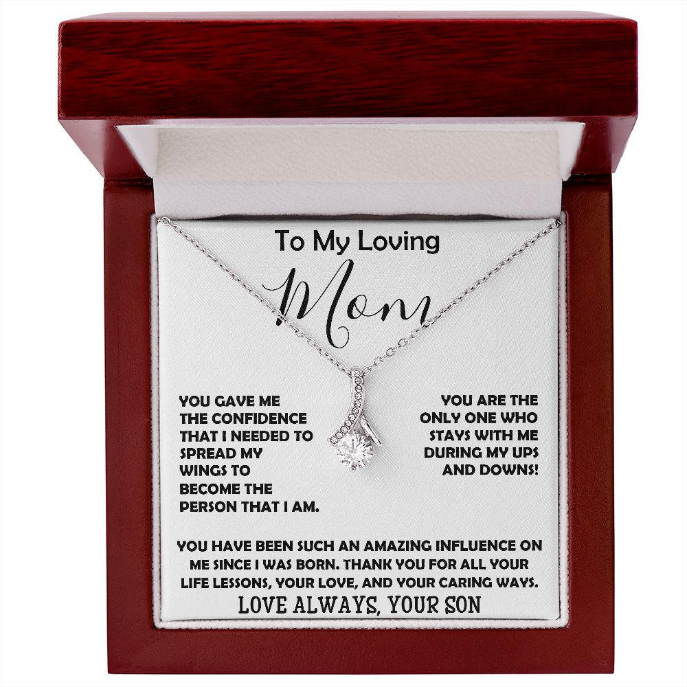 To My Loving Mom - Love Always Your Son Necklace, Mother's Day Alluring Beautiful Necklace