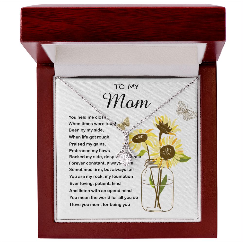 Mom Necklace Gift - To My Mom - You Mean The World For All You Do Mother's Day Necklace Mother's Day Alluring Beautiful Necklace