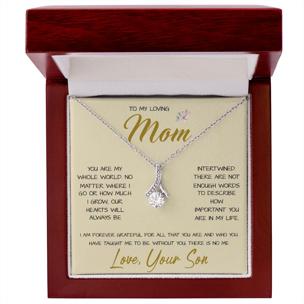 To My Loving Mom Necklace You Are Important To Me Gift For Her Mother's Day Mother's Day Necklace Mother's Day Alluring Beautiful Necklace