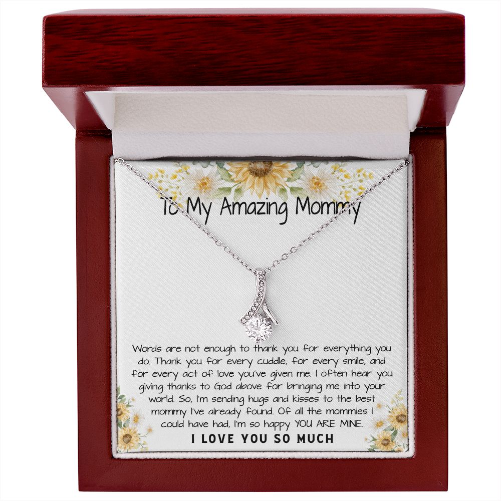 Mommy Necklace, To My Amazing Mommy Gift Necklace, 1st Mother’s Day Present For New Mom From New Born Baby, Sentimental Gift From Baby To Mom, New Mommy Gift Mother's Day Alluring Beautiful Necklace