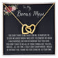 To My Bonus Mom Necklace, Thank You For Everything Mother's Day Gift For Mom Mother's Day Interlocking Hearts Necklace