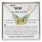 Mom Necklace Gift - Daughter Gift To Best Mom, You Gave Me The Wings To Fly Mom Necklace Mother's Day Interlocking Hearts Necklace