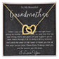Grandmother Necklace, To My Beautiful Grandmother Necklace, Mother's Day Gift For Grandma Grandmother, Thank You Mother's Day Interlocking Hearts Necklace