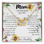 To My Mom Neckalce - Thank You For Sacrifices You Make Every Day Mother's Day Gift Mother's Day Interlocking Hearts Necklace