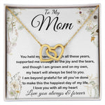 Mom Necklace - To My Mom - Love You Always And Forever - Mother's Day Gift Mother's Day Interlocking Hearts Necklace
