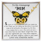 Mom Necklace Gift - To My Amazing Mom - From Son - Beautiful Gift Set Mom Necklace Mother's Day Interlocking Hearts Necklace