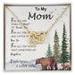 Mom Necklace, To My Mom I Love You To The Moon and Back Necklace, Gift For Mom Birthday Necklace Mother's Day Interlocking Hearts Necklace